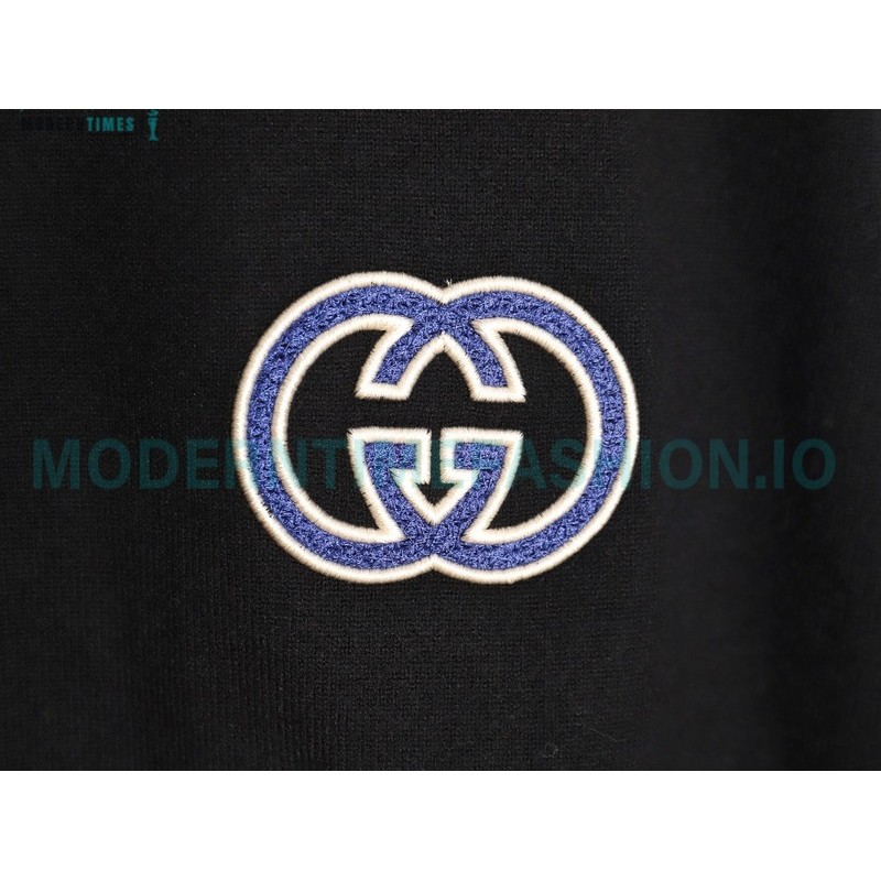 Gucci - 23Fw Double G Embroidered Small Label Knit Sweater