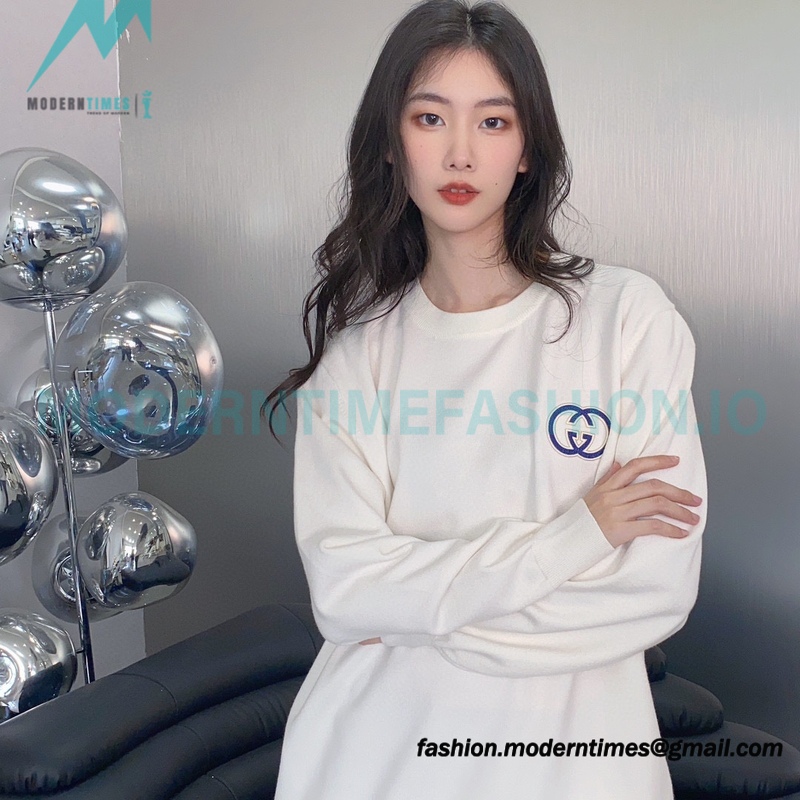Gucci - 23Fw Double G Embroidered Small Label Knit Sweater