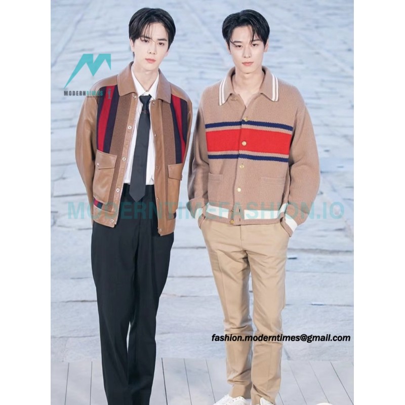Gucci - 23SS Lapel Color Matching Sweater Cardigan