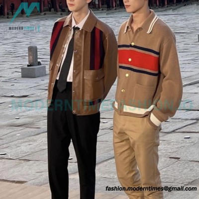 Gucci - 23SS Lapel Color Matching Sweater Cardigan