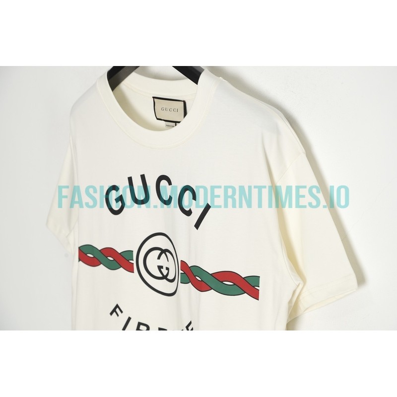 Gucci - 22ss Twist Stripe Printed Short Sleeve