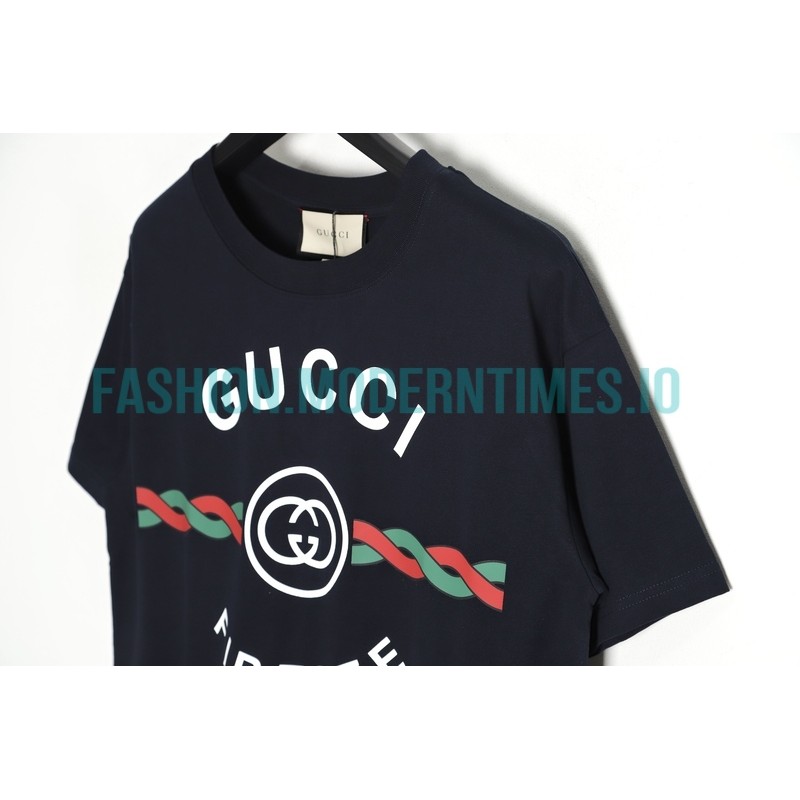 Gucci - 22ss Twist Stripe Printed Short Sleeve