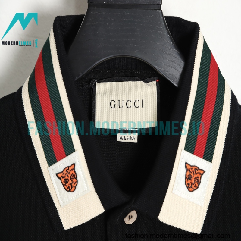 Gucci - 22 ss Neckline Red/Green Ribbon Polo Short Sleeve