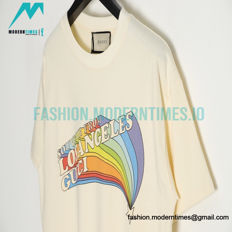 Gucci - 22ss Rainbow Letter Print Short Sleeve