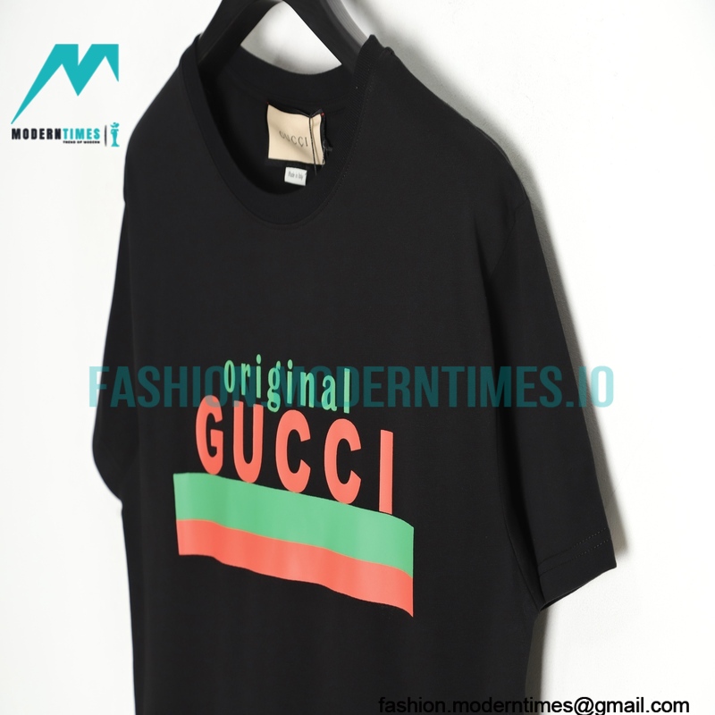 Gucci - Classic Red/Green Letter Print Short Sleeve