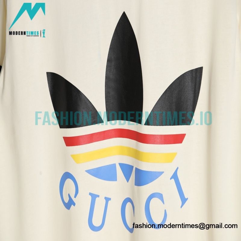Gucci - Adidas 23ss Co-branded Clover Print Short Sleeve