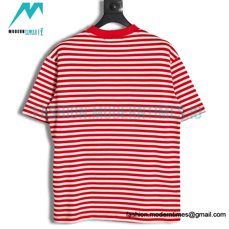 Gucci - 2023ss New Year's Collection Striped Short-sleeved T-shirt