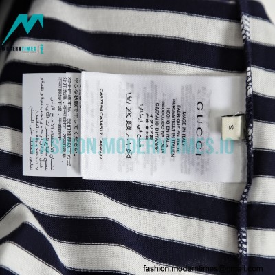 Gucci - 2023ss New Year's Collection Striped Short-sleeved T-shirt