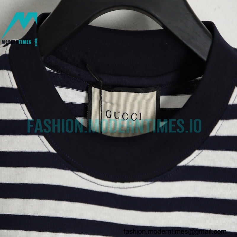 Gucci - 2023ss New Year's Collection Striped Short-sleeved T-shirt