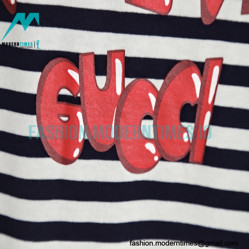 Gucci - 2023ss New Year's Collection Striped Short-sleeved T-shirt