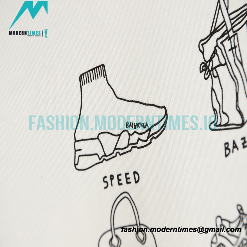 Balenciaga - 23ss Sketch Art Short Sleeve T-shirt