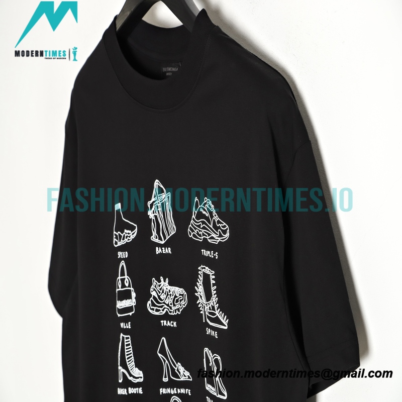 Balenciaga - 23ss Sketch Art Short Sleeve T-shirt