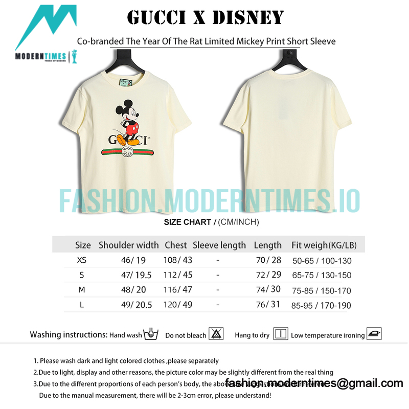 Gucci - Disney Co-branded The Year Of The Rat Limited Mickey Print Short Sleeve