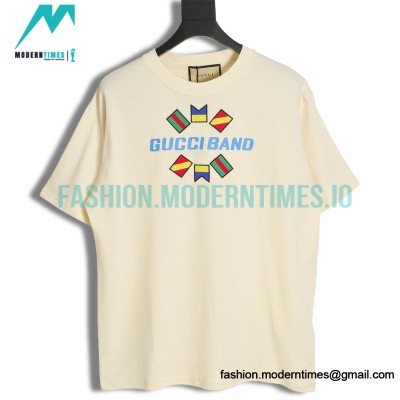 Gucci - Brand Flag Embroidery Short Sleeve