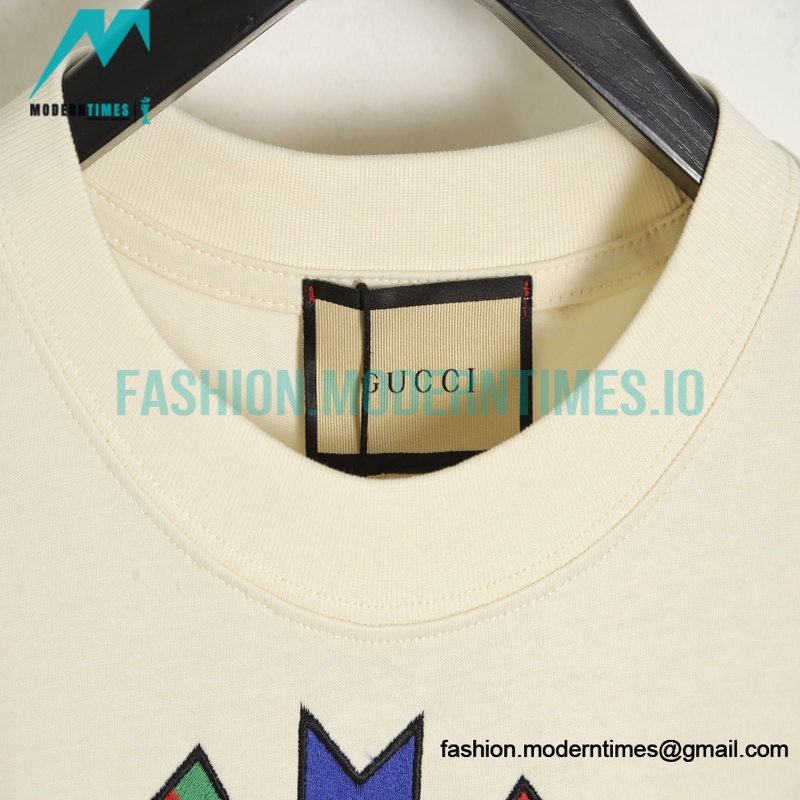 Gucci - Brand Flag Embroidery Short Sleeve
