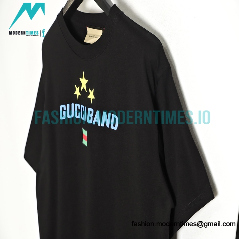 Gucci - Brand Flag Embroidery Short Sleeve