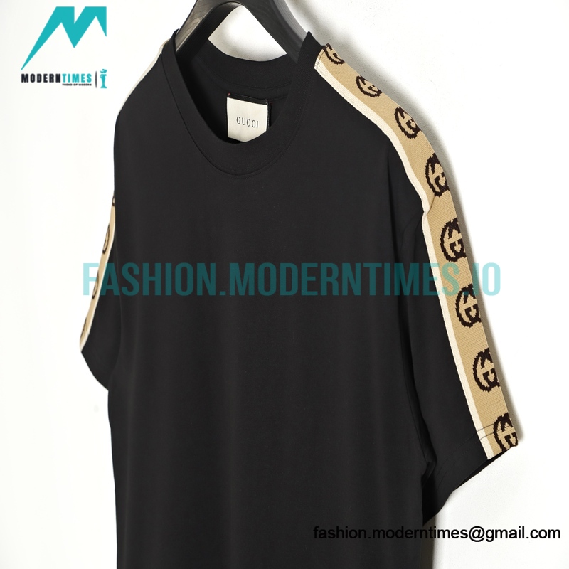 Gucci - 20ss Reflective Webbing Cotton Short Sleeve