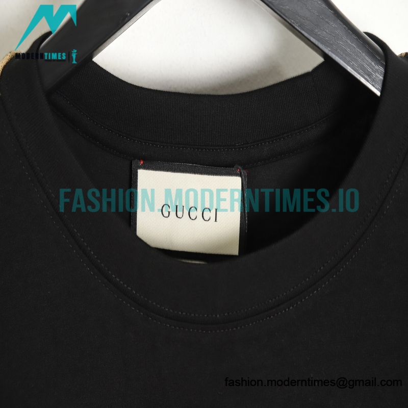 Gucci - 20ss Reflective Webbing Cotton Short Sleeve