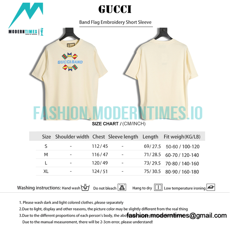 Gucci - Band Flag Embroidery Short Sleeve