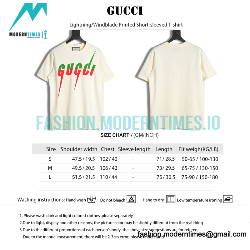 Gucci - Lightning/Windblade Printed Short-sleeved T-shirt