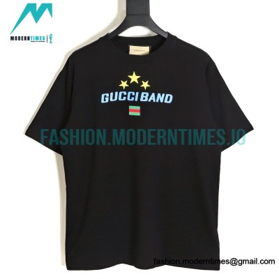 Gucci - Band Flag Embroidery Short Sleeve