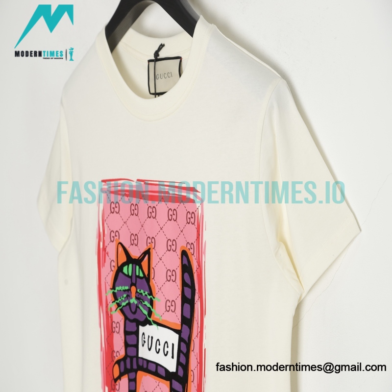 Gucci - 23ss Kitten Print Short Sleeve