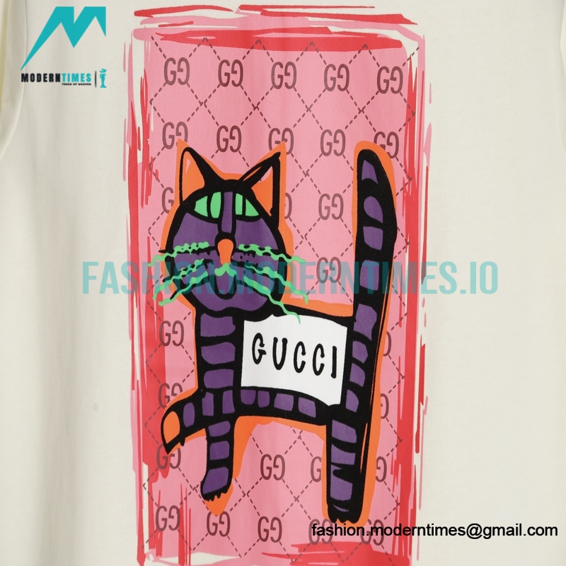 Gucci - 23ss Kitten Print Short Sleeve