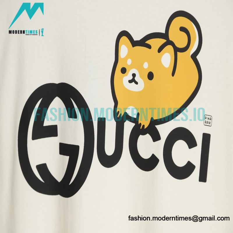 Gucci - 23SS KAWAII Shiba Lnu Print Short-sleeved T-shirt
