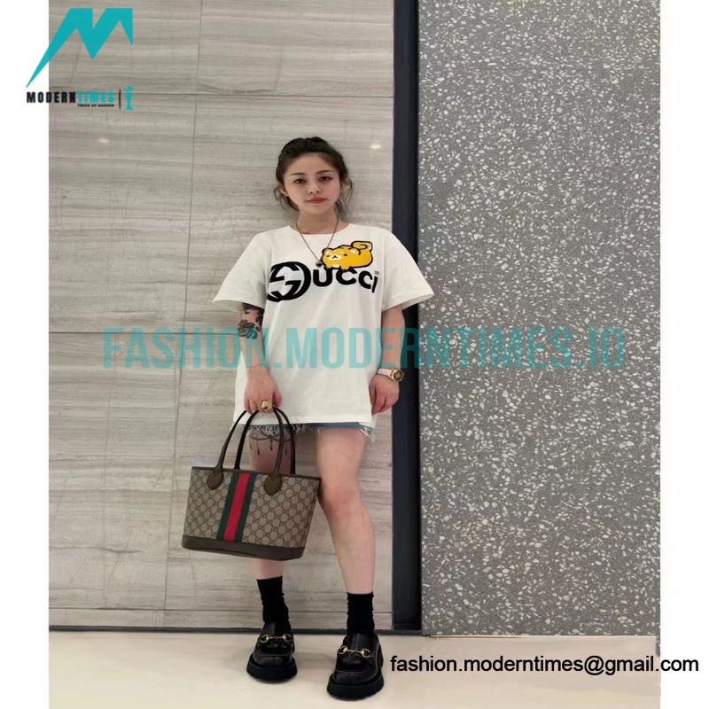 Gucci - 23SS KAWAII Shiba Lnu Print Short-sleeved T-shirt