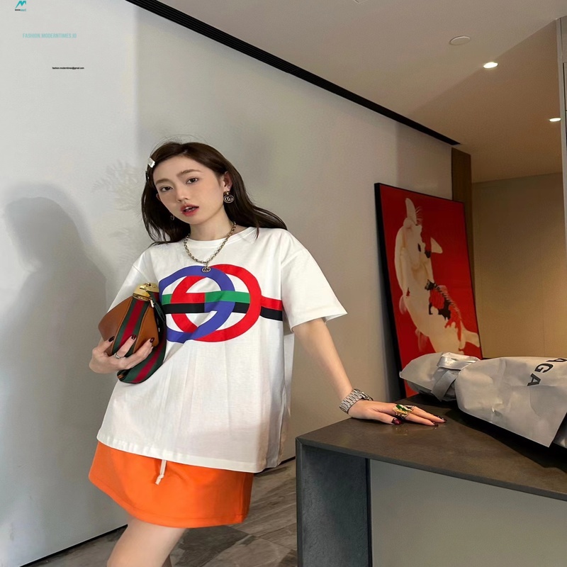 Gucci - 23SS Color Contrast Circle Print Short-sleeved T-shirt