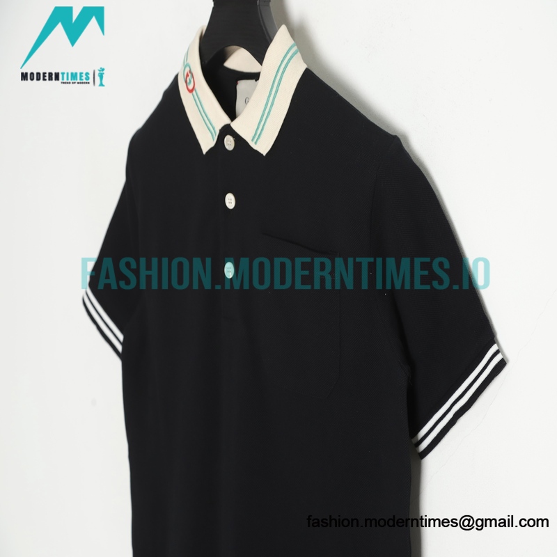 Gucci - Neckline Embroidery Short-sleeved POLO Shirt