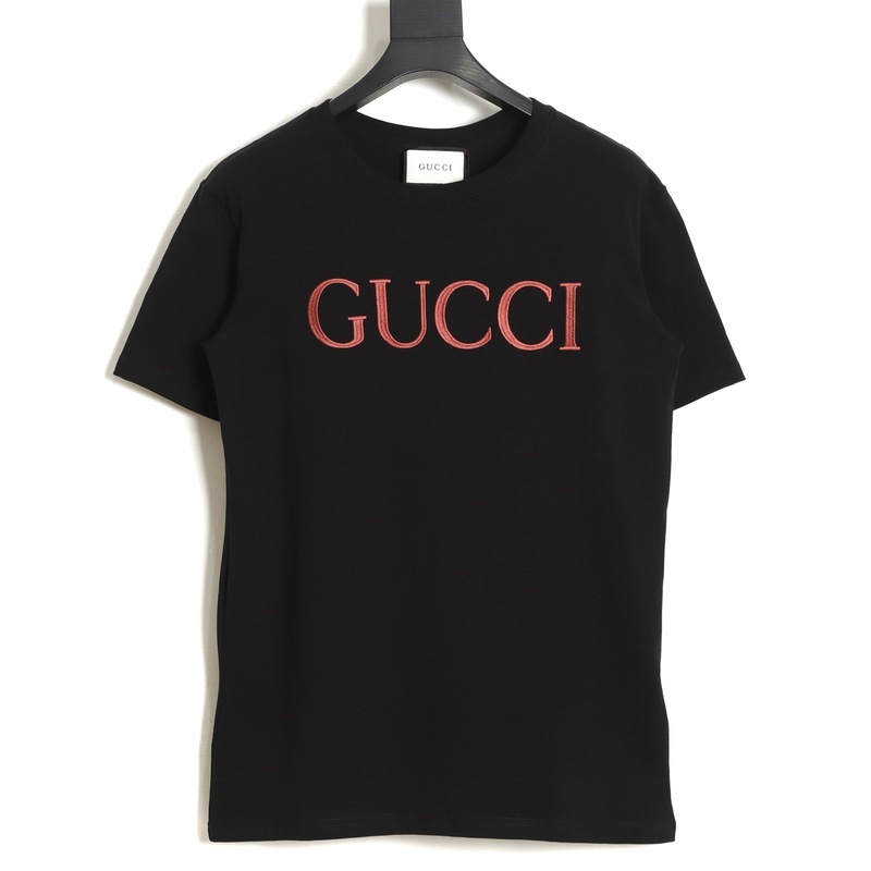 Gucci - 23SS Monogram Embroidered Short-sleeved T-shirt