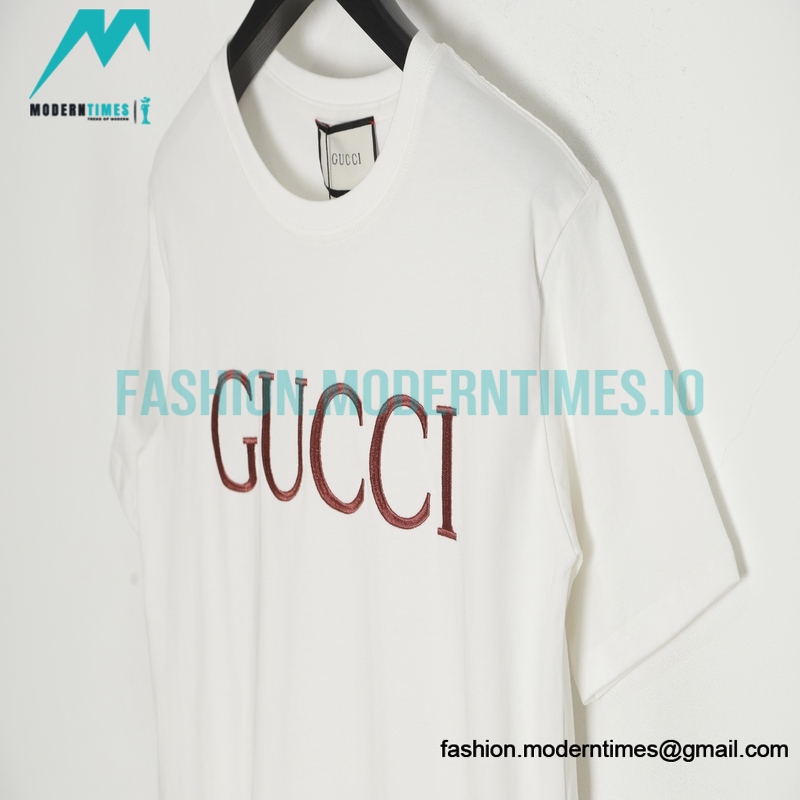Gucci - 23SS Monogram Embroidered Short-sleeved T-shirt