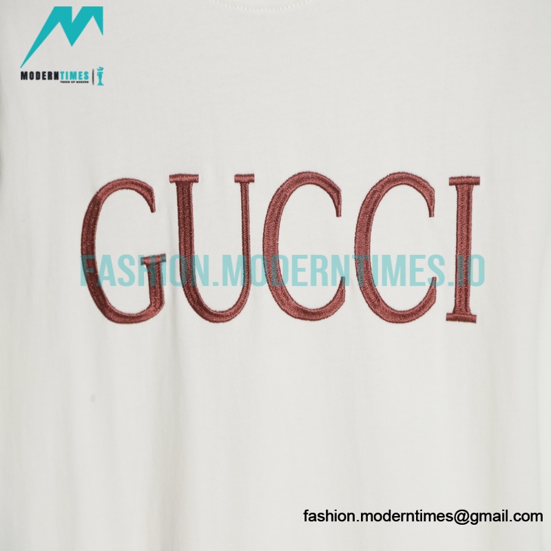 Gucci - 23SS Monogram Embroidered Short-sleeved T-shirt