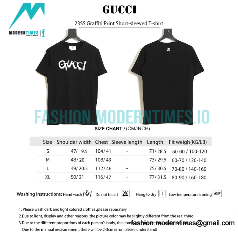 Gucci - 23SS Graffiti Print Short-sleeved T-shirt