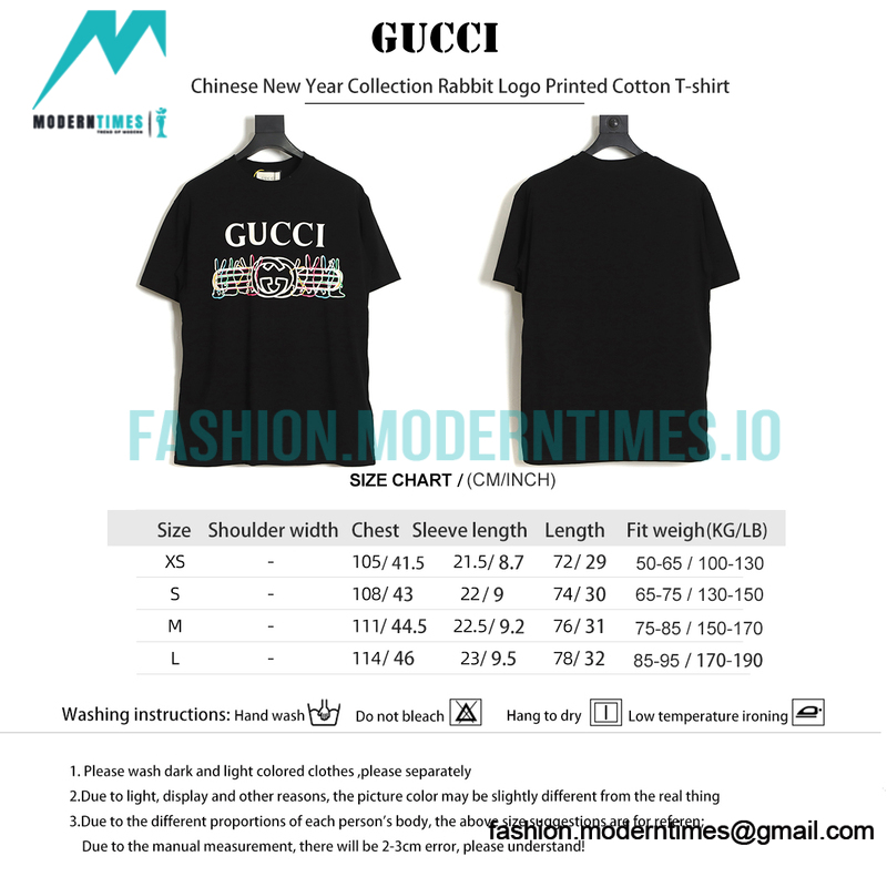 Gucci - Chinese New Year Collection Rabbit Logo Printed Cotton T-shirt