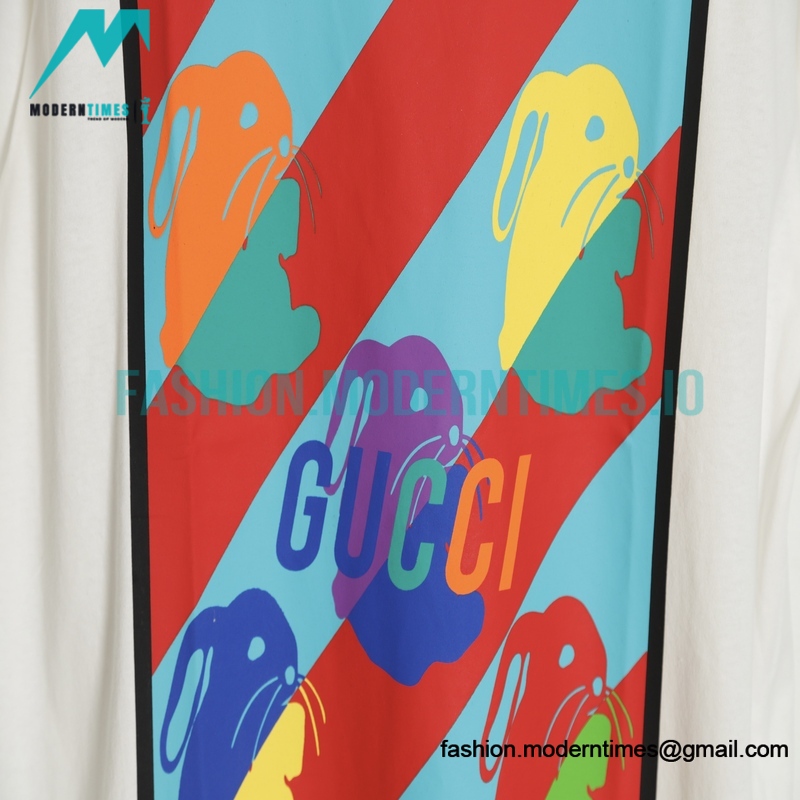 Gucci - 23ss New Embroidered Short Sleeve T-shirt For The New Year Of The Rabbit
