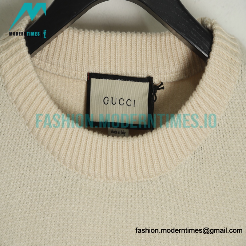 Gucci - 22FW Lightning Double G Jacquard Crew neck Sweater