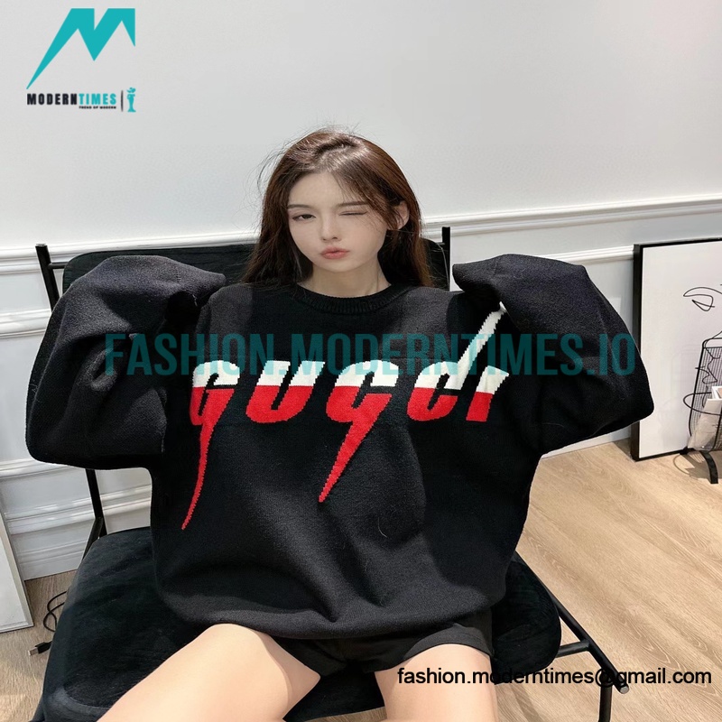 Gucci - 22FW Lightning Double G Jacquard Crew neck Sweater