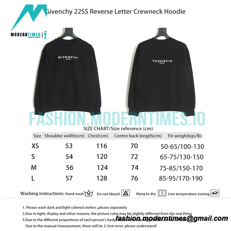 Givenchy - 22SS Reverse Letter Crewneck Hoodie