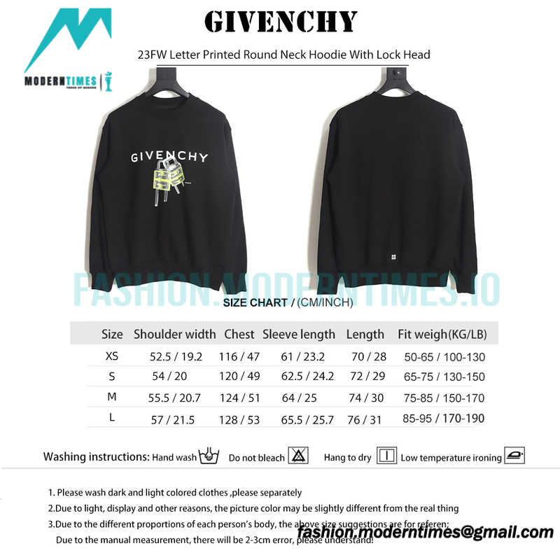 Givenchy - 22SS Reverse Letter Crewneck Hoodie