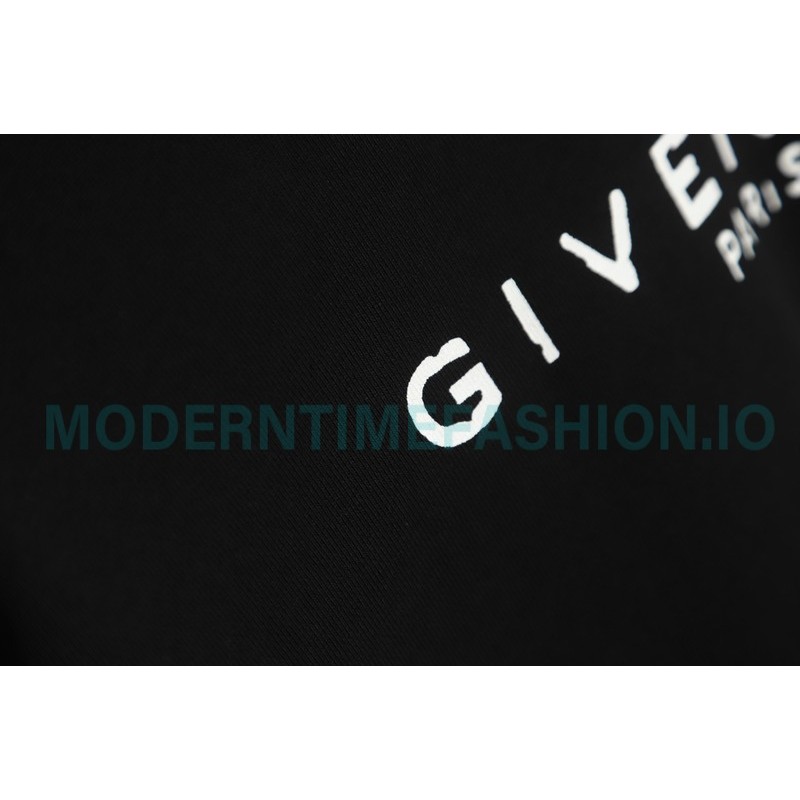 Givenchy - 22SS Damaged Letter Round Neck Hoodie