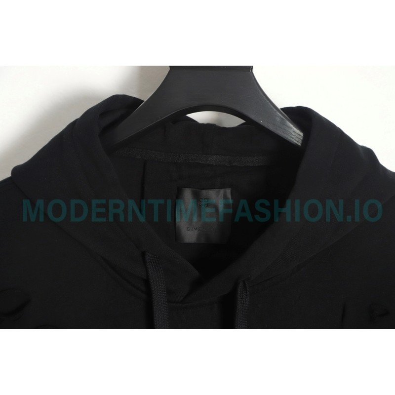 Givenchy - 23FW Double-layer Ripped Hoodie