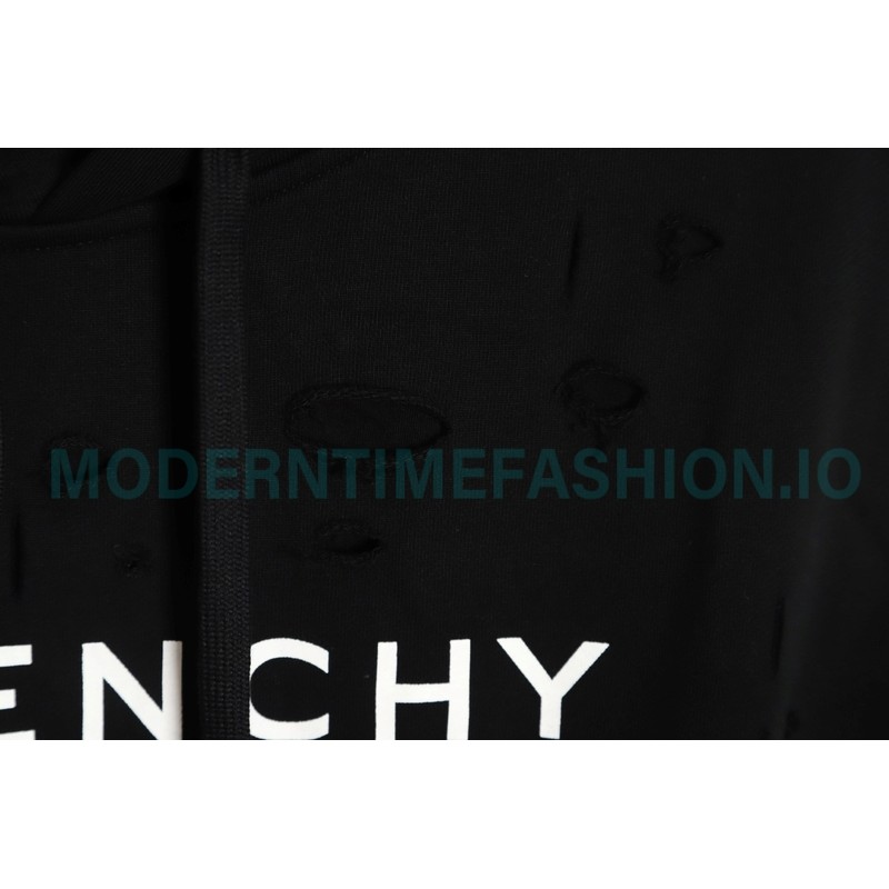 Givenchy - 23FW Double-layer Ripped Hoodie