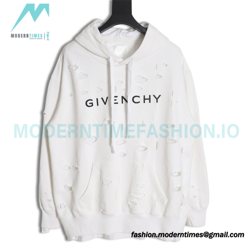 Givenchy - 23FW Double-layer Ripped Hoodie