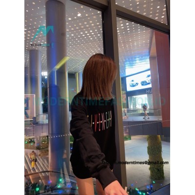 Givenchy - 23FW Color Letter Round Neck Hoodie