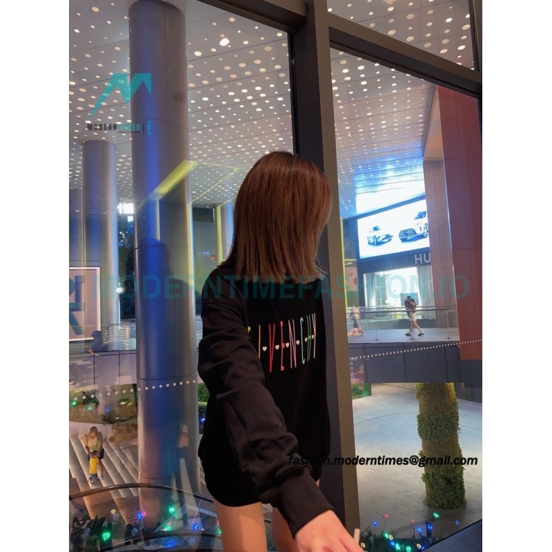Givenchy - 23FW Color Letter Round Neck Hoodie