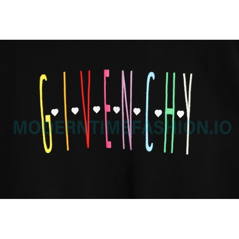 Givenchy - 23FW Color Letter Round Neck Hoodie