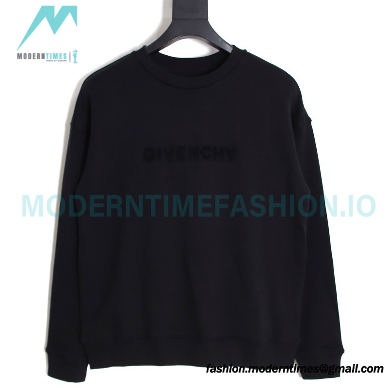 Givenchy - 23FW Towel Embroidered Letter 4G Round Neck Hoodie