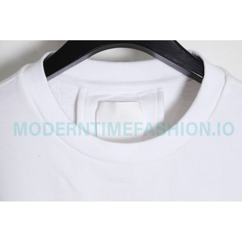Givenchy - 23FW Towel Embroidered Letter 4G Round Neck Hoodie